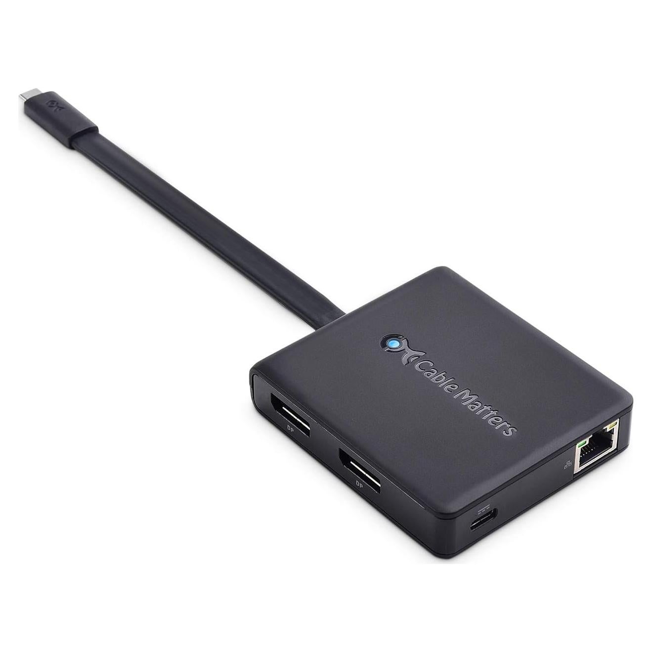 Hub USB-C Doble Monitor 4K 60Hz Cable Matters 201355-BLK