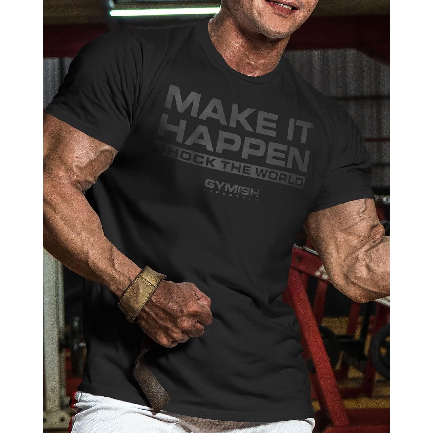Camiseta de Entrenamiento Gymish para Hombres - Shock The World