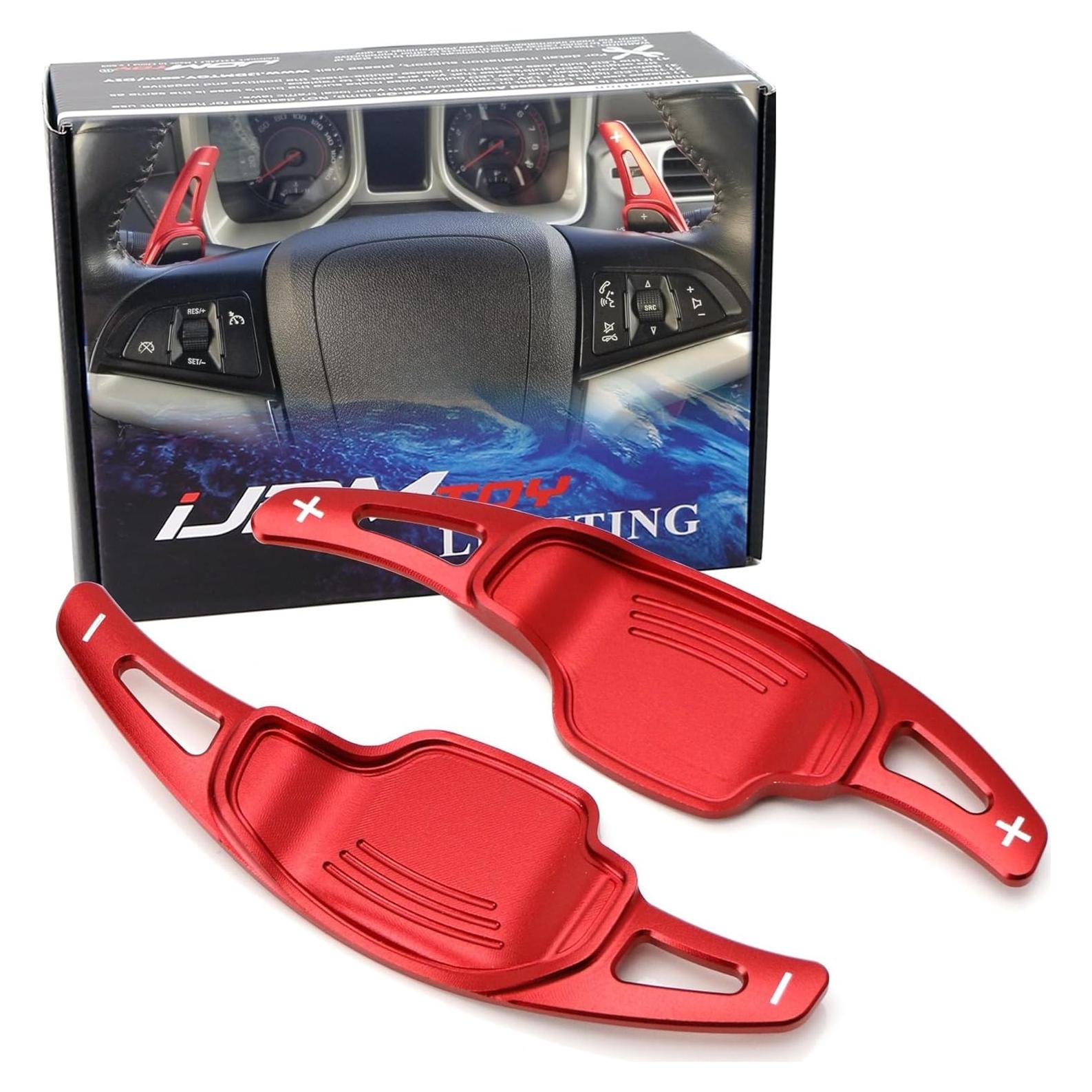 Extensiones de Paletas iJDMTOY Rojo CNC para Chevrolet y Cadillac