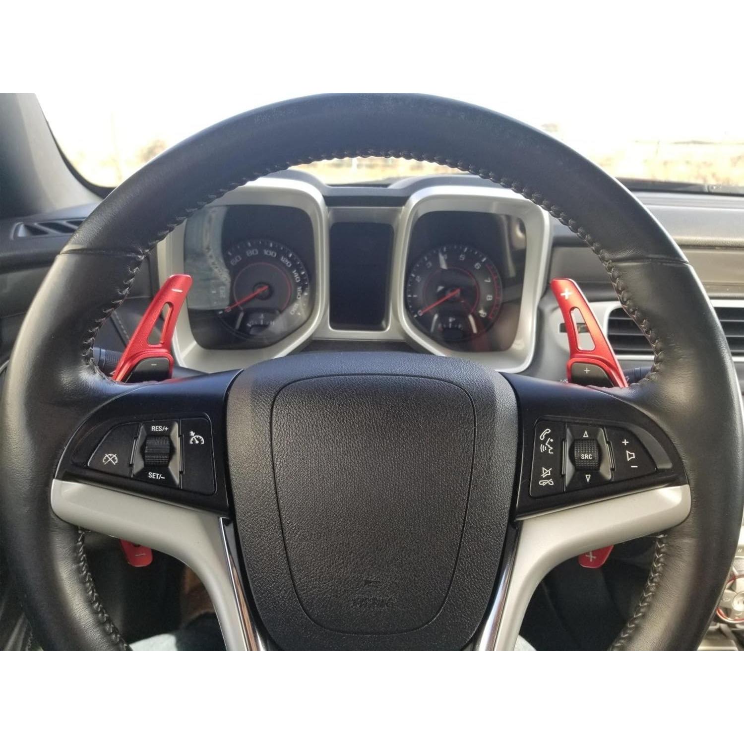 Extensiones de Paletas iJDMTOY Rojo CNC para Chevrolet y Cadillac