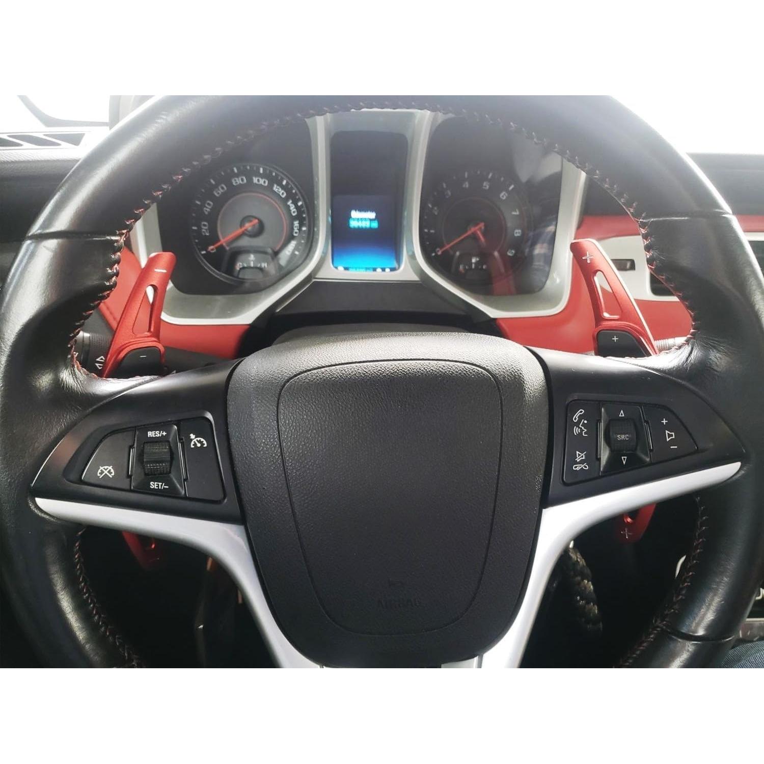 Extensiones de Paletas iJDMTOY Rojo CNC para Chevrolet y Cadillac