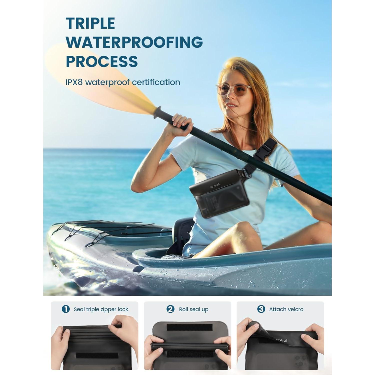 Mochila Impermeable Lamicall 2024 - Bolsa Seco 22cm para iPhone