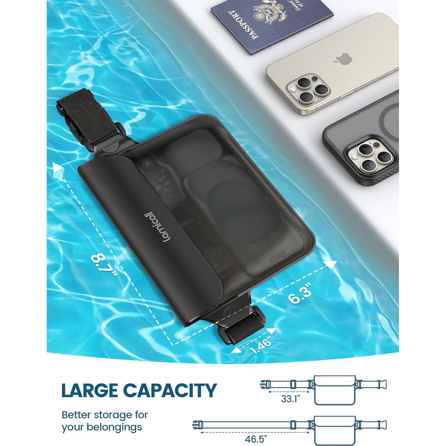 Mochila Impermeable Lamicall 2024 - Bolsa Seco 22cm para iPhone