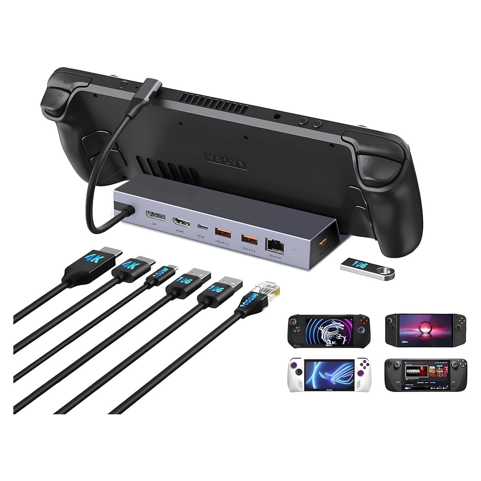 Dock 7-en-1 IAVKYU para Steam Deck y ROG Ally 4K 60Hz