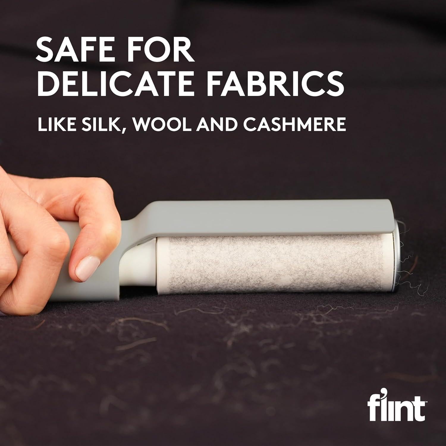 Rodillo de Pelusa Flint Plus Recargable 70 Hojas Gris