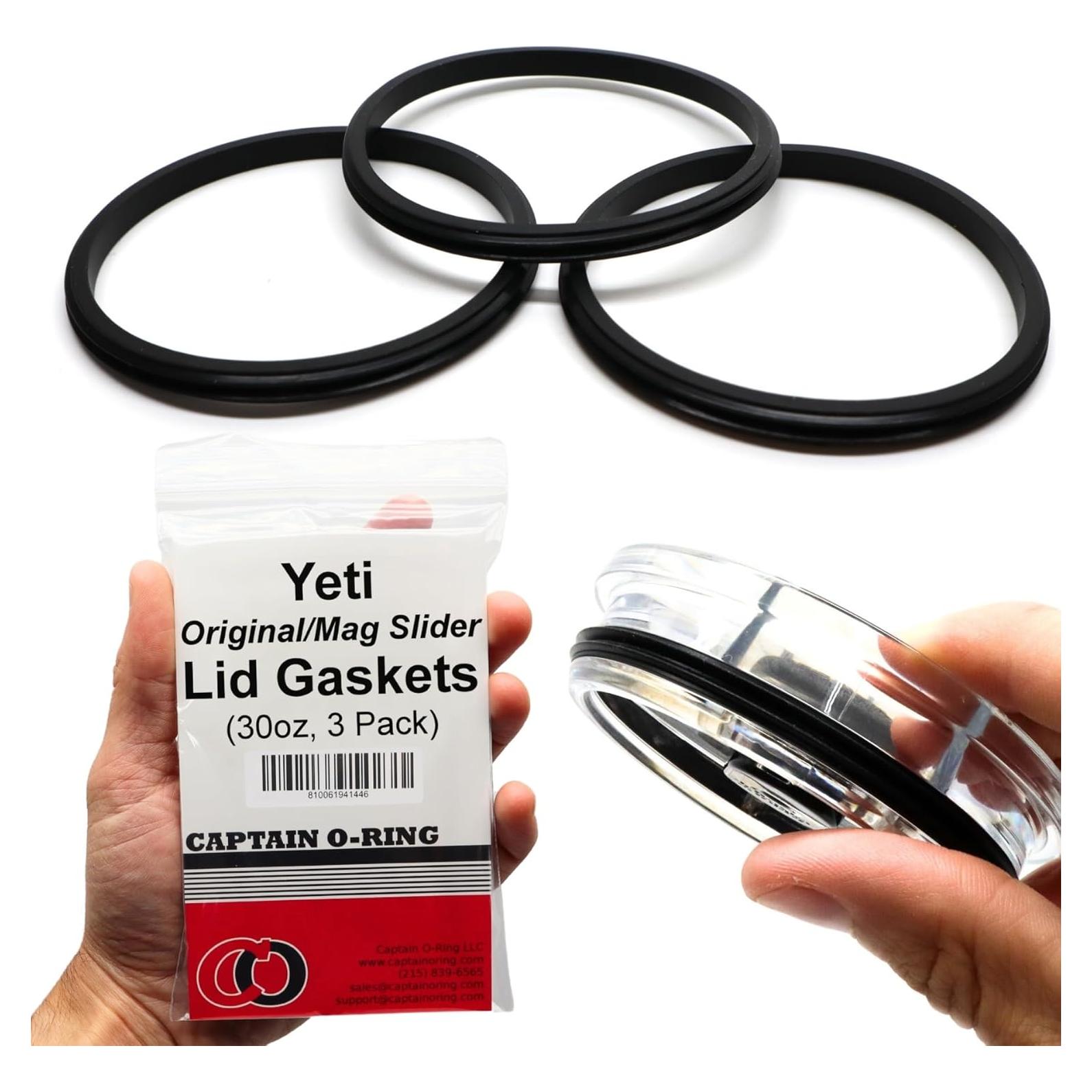 Juntas de Reemplazo Captain O-Ring para Tapa Yeti 30 oz - Paquete de 3