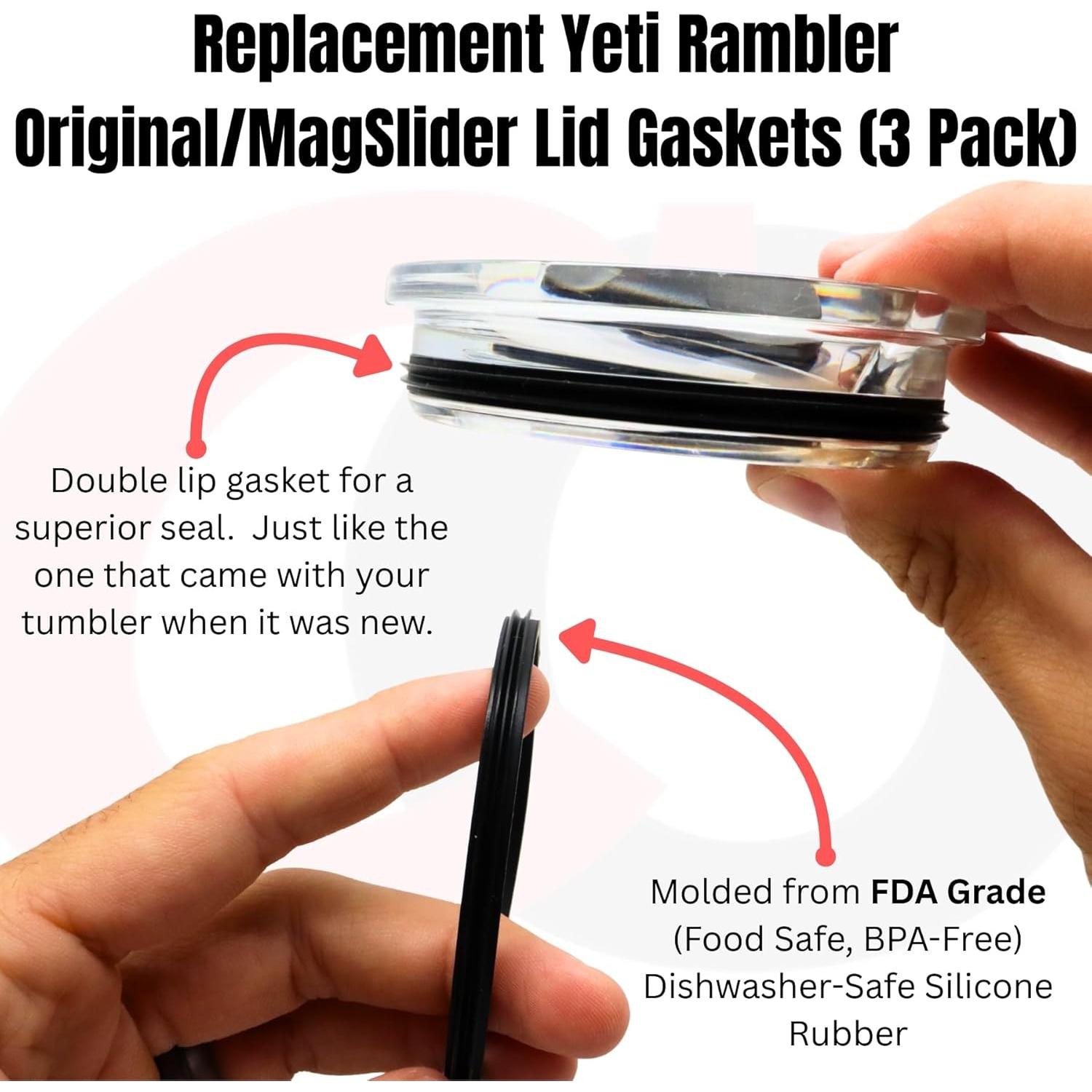 Juntas de Reemplazo Captain O-Ring para Tapa Yeti 30 oz - Paquete de 3