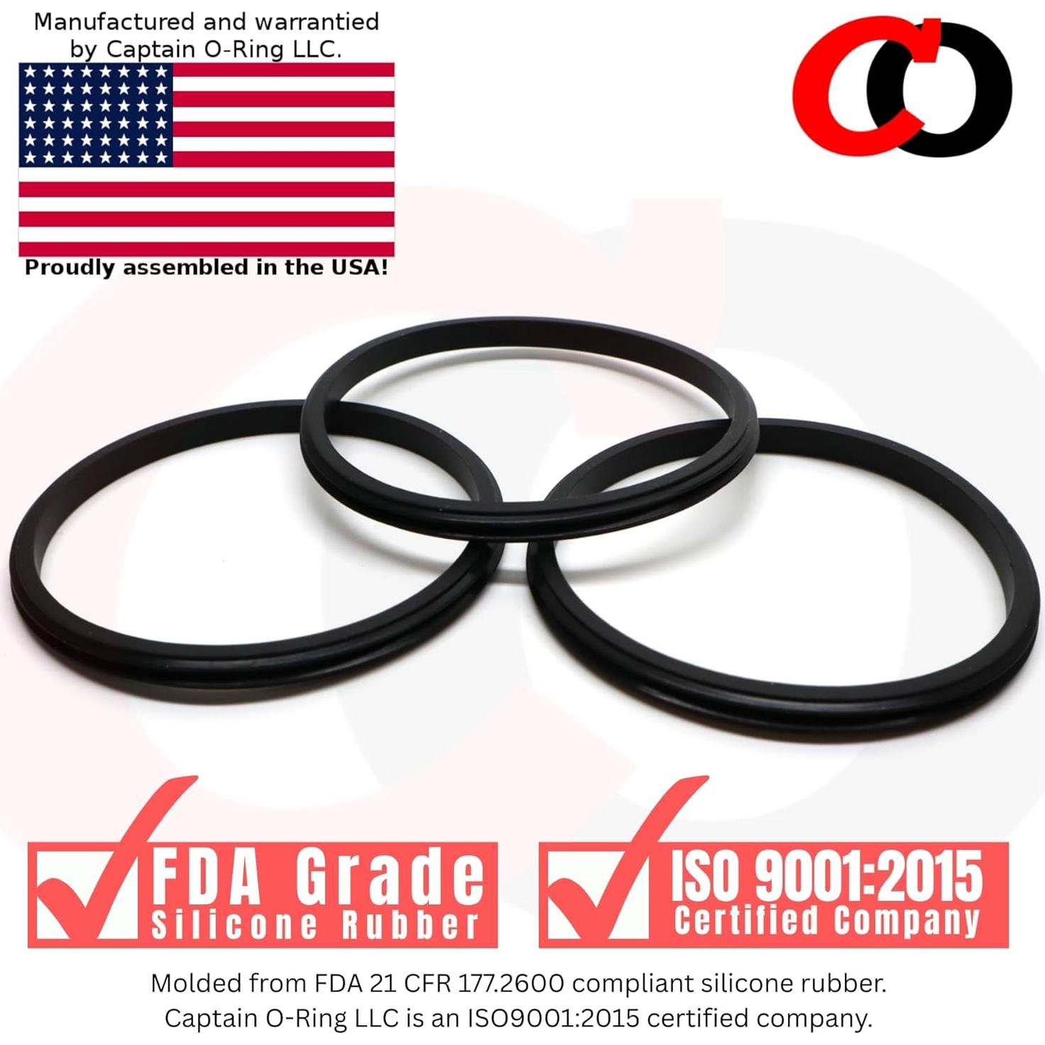 Juntas de Reemplazo Captain O-Ring para Tapa Yeti 30 oz - Paquete de 3