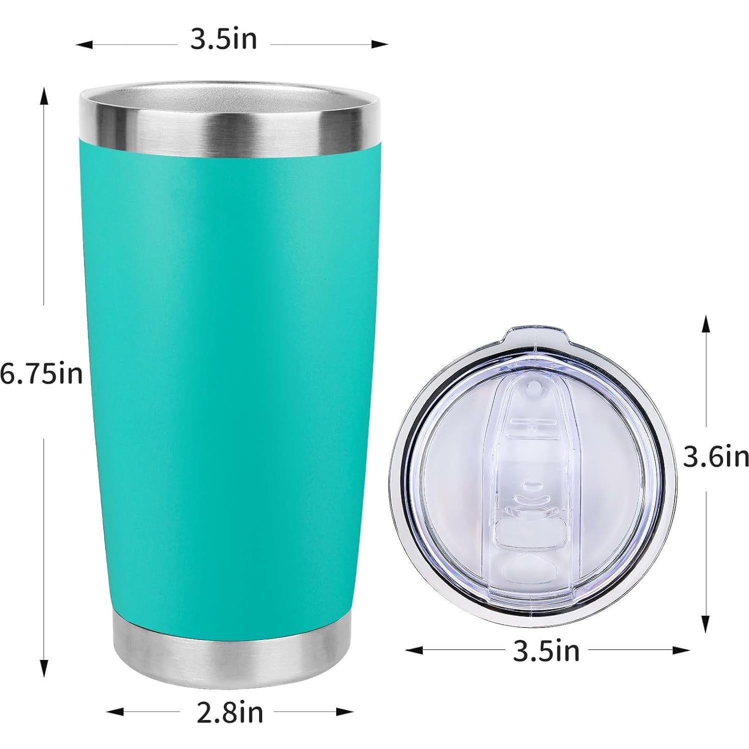 Taza de Acero Inoxidable Zynkify 20oz Verde Claro Doble Pared