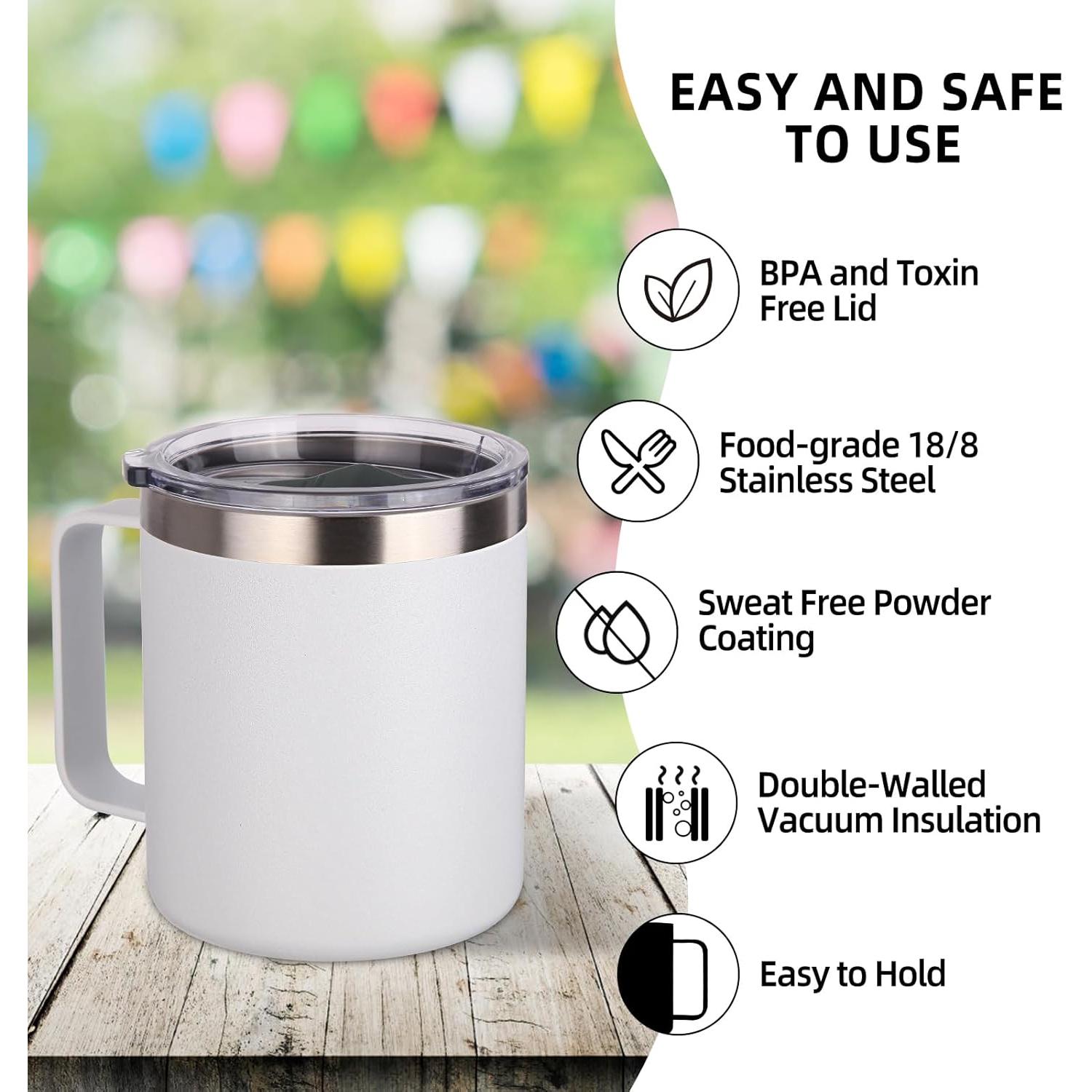 Taza de Café Aislada Volhoply 14oz Doble Pared Paquete de 2