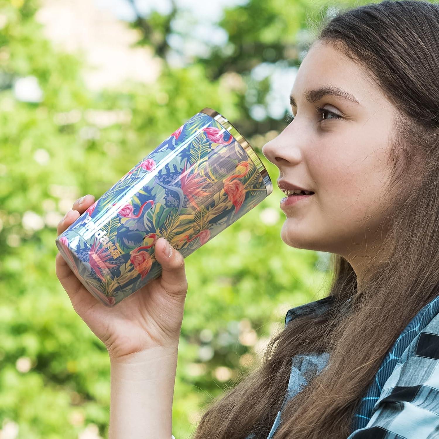 Taza Aislada de Acero Inoxidable 20 oz Pandaria Flamingo