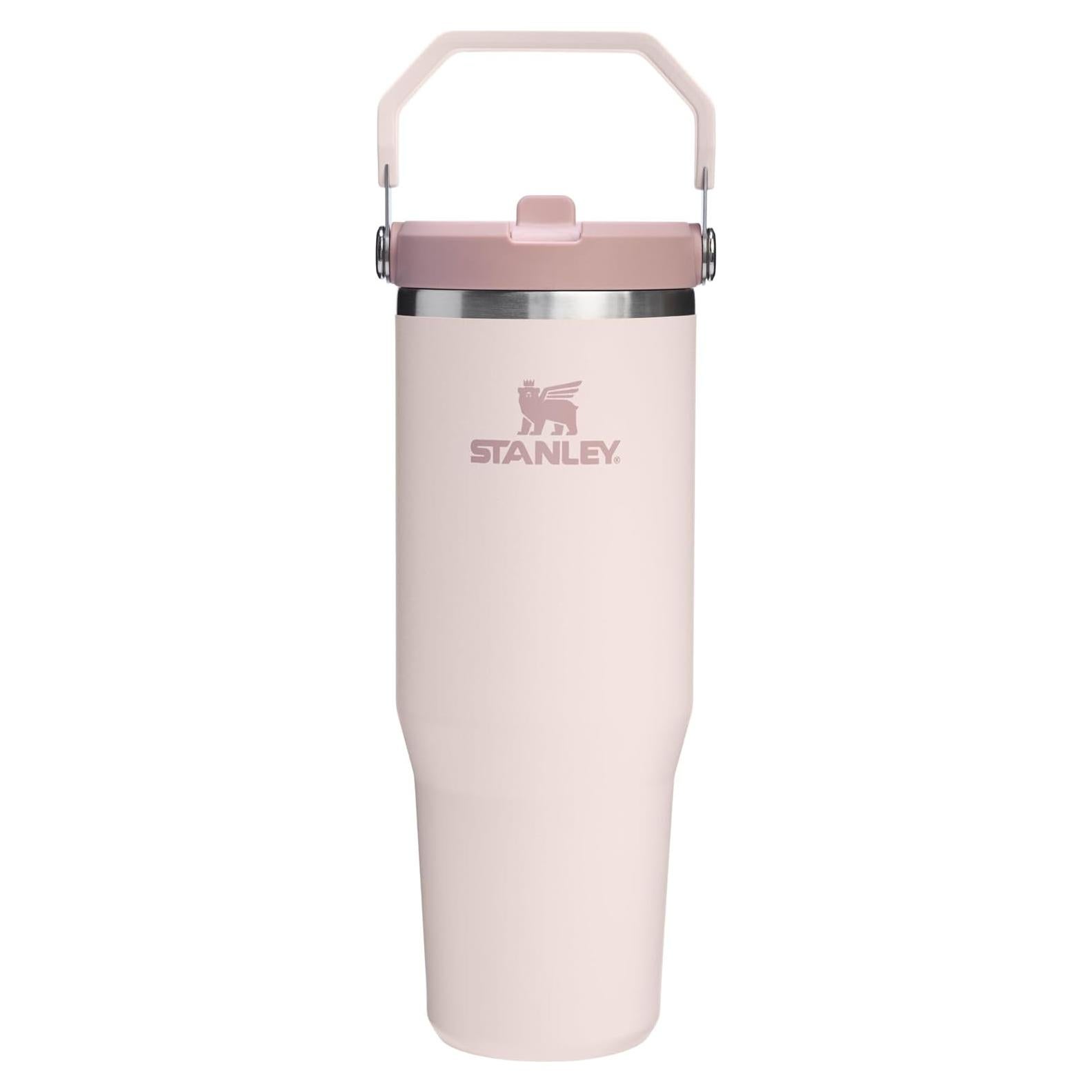 Taza STANLEY IceFlow 2.0 30 oz Cuarzo Rosa con Popote Plegable