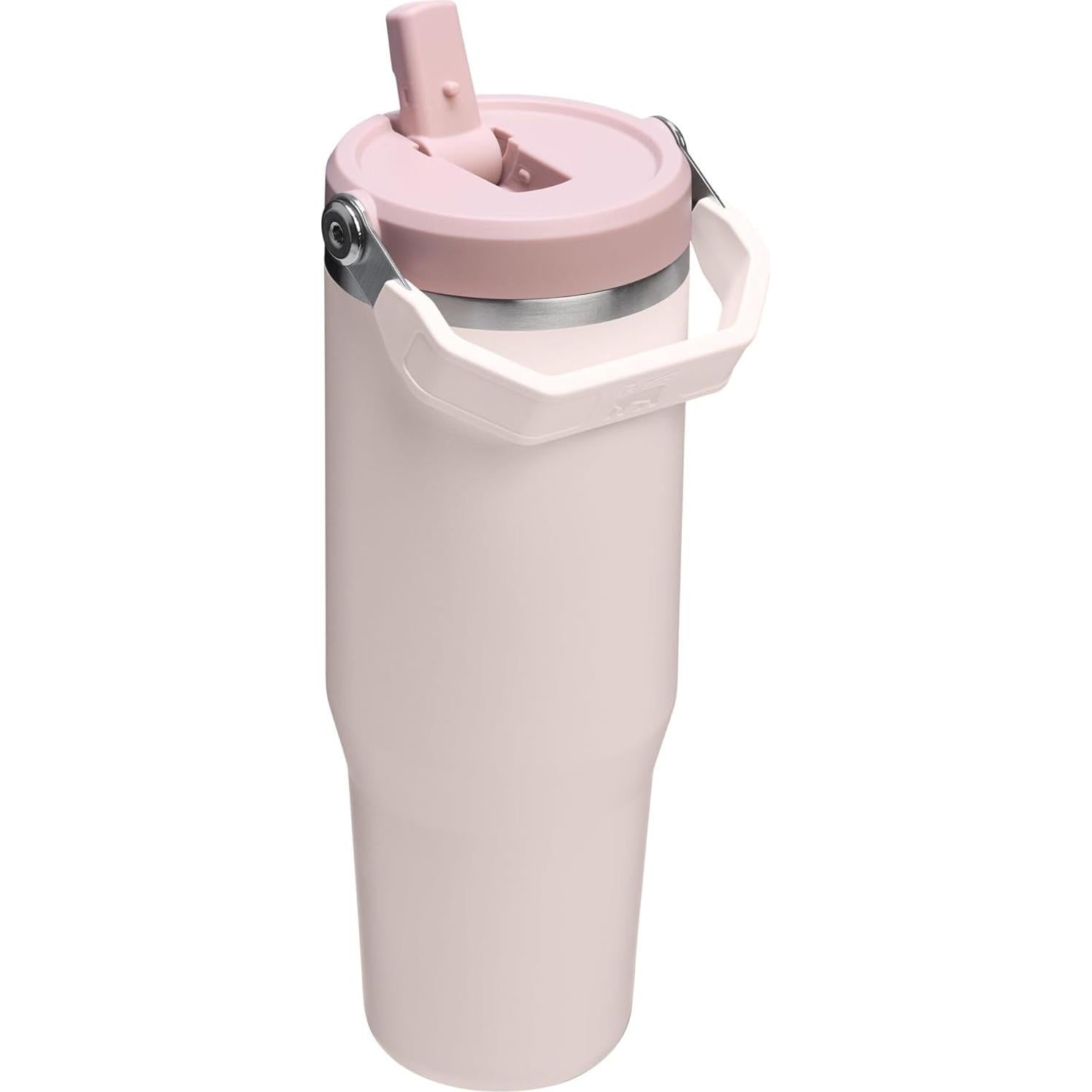 Taza STANLEY IceFlow 2.0 30 oz Cuarzo Rosa con Popote Plegable