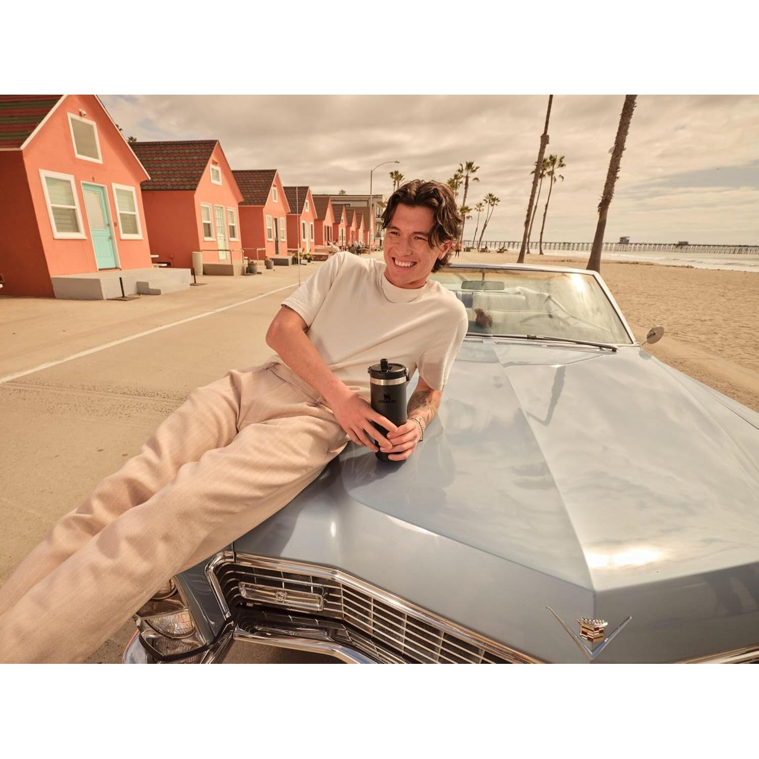 Taza Stanley IceFlow 2.0 30 oz Acero Inoxidable Negro