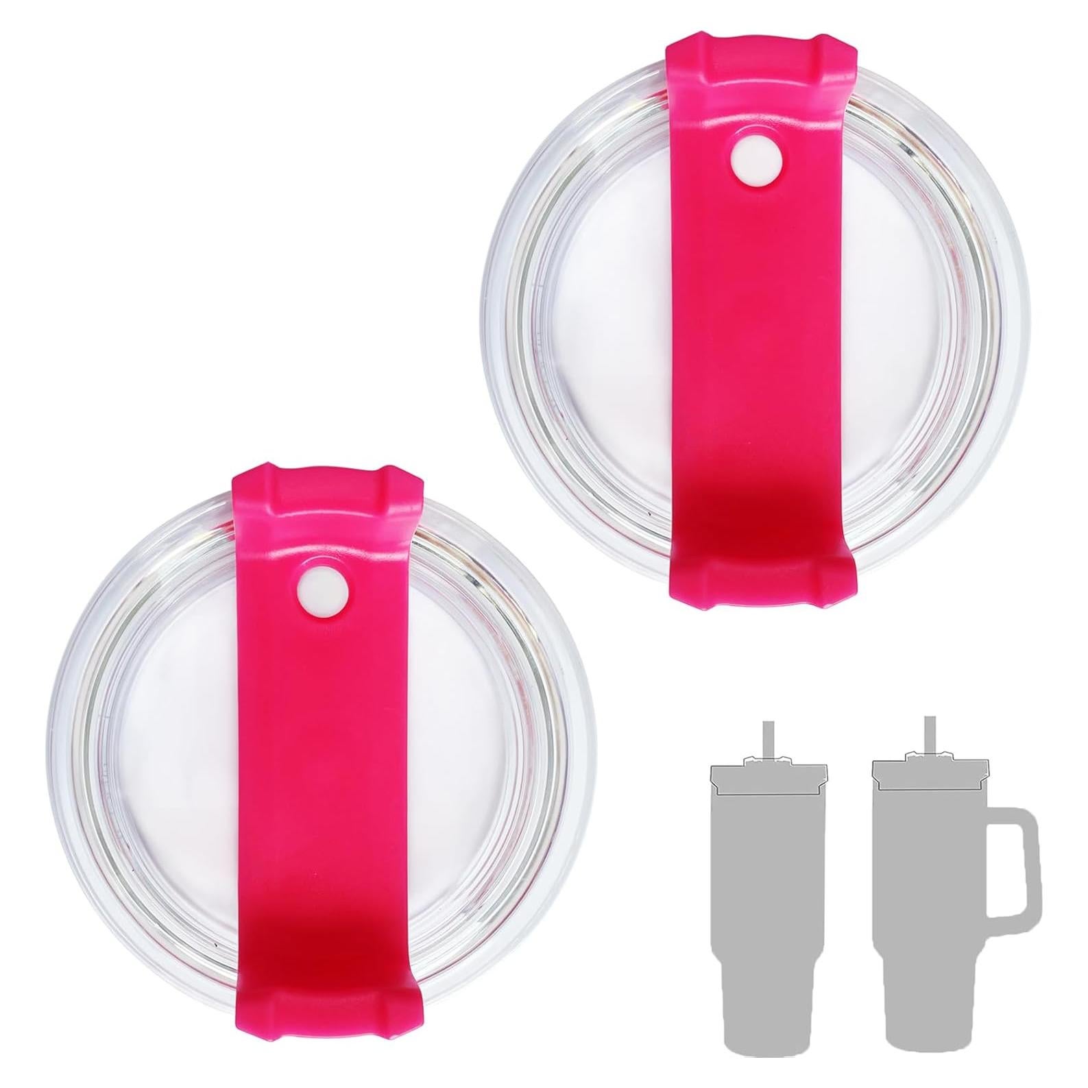 Paquete de 2 tapas CasaVibe 40 oz a prueba de derrames Rosa