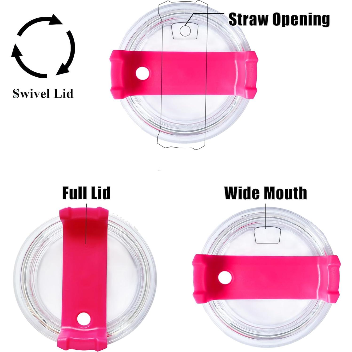 Paquete de 2 tapas CasaVibe 40 oz a prueba de derrames Rosa