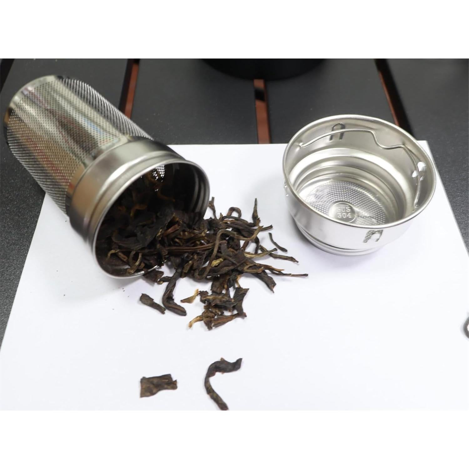 Botella de Agua Aislada DEDEYA 15oz con Infusor de Té - Negro