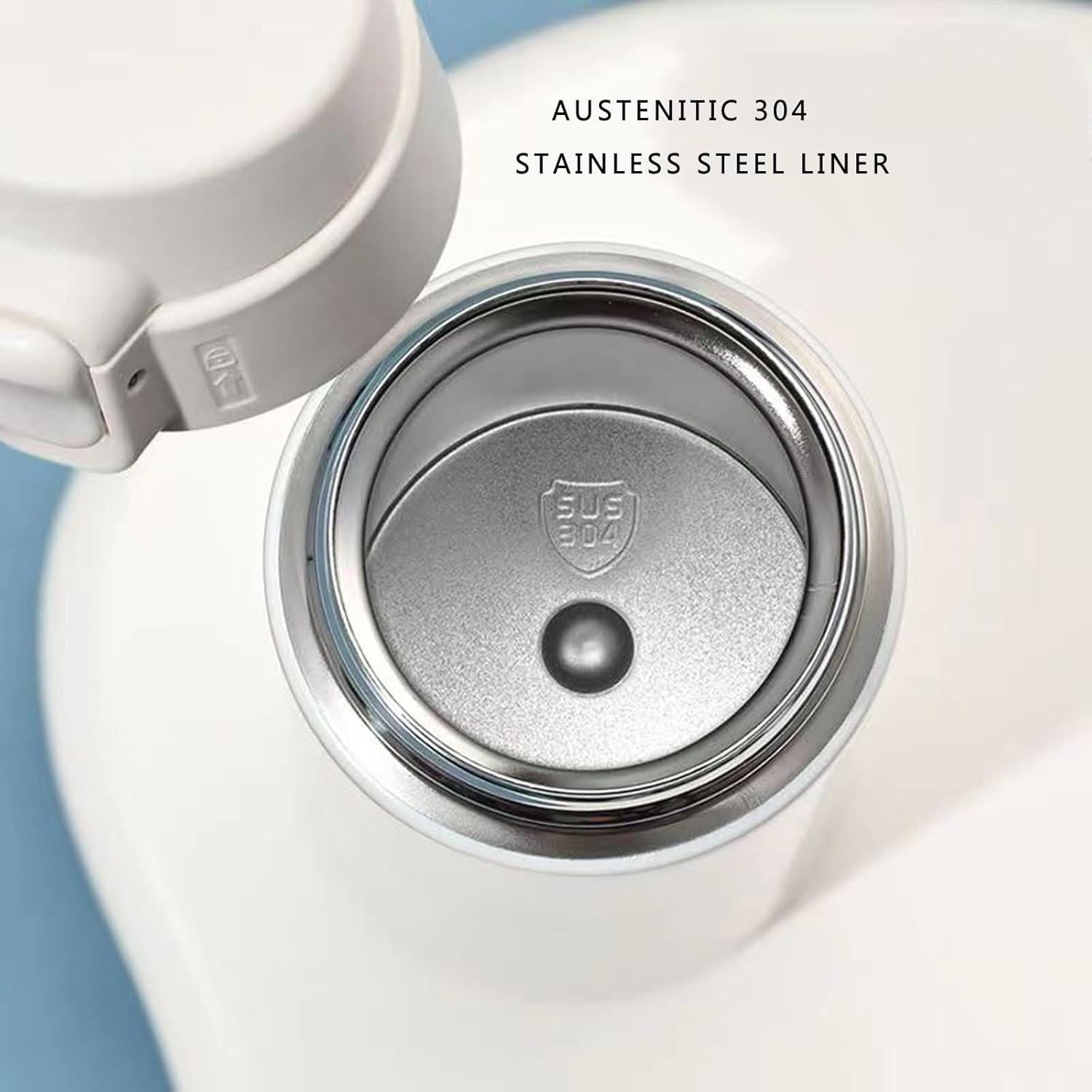 Botella Térmica Aislada Hroruforg 450ml Acero Inoxidable Blanco