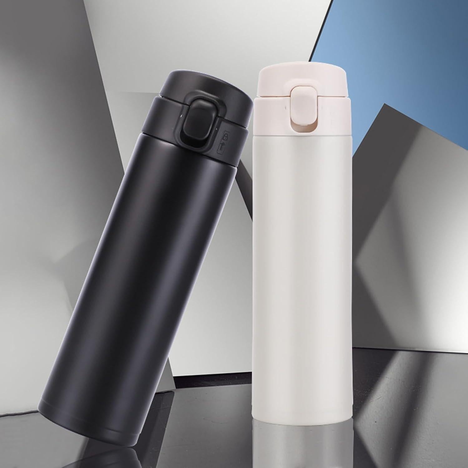 Botella Térmica Aislada Hroruforg 450ml Acero Inoxidable Blanco