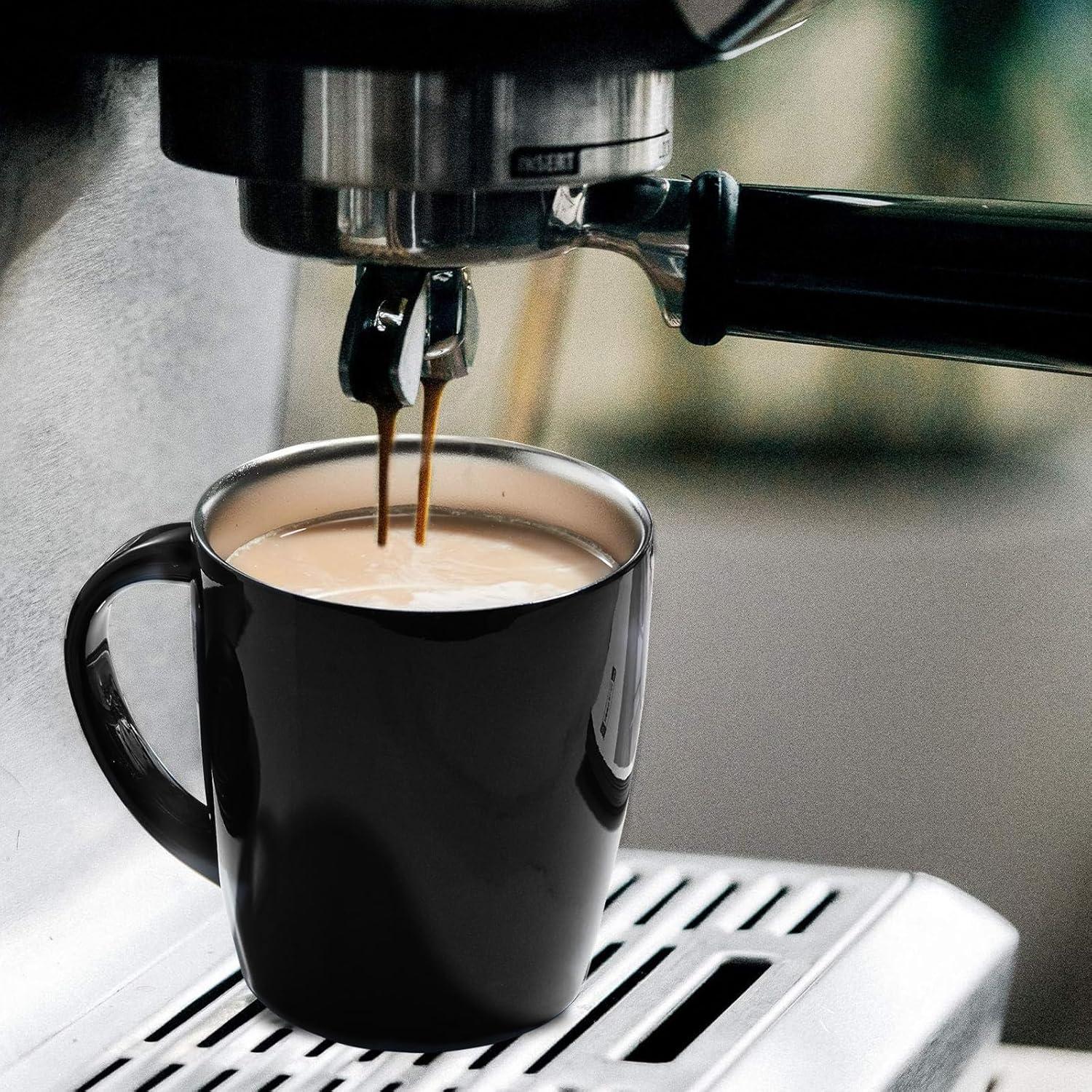 Taza de Café Aislada PARACITY 12 oz Acero Inoxidable Negro