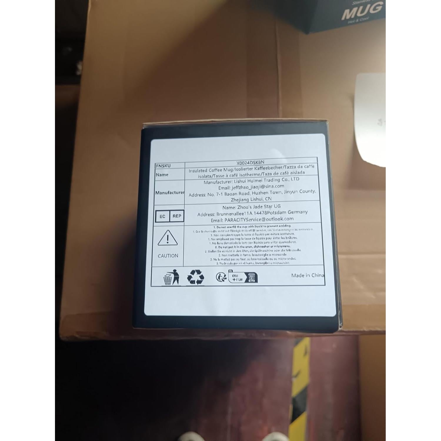 Taza de Café Aislada PARACITY 12 oz Acero Inoxidable Negro