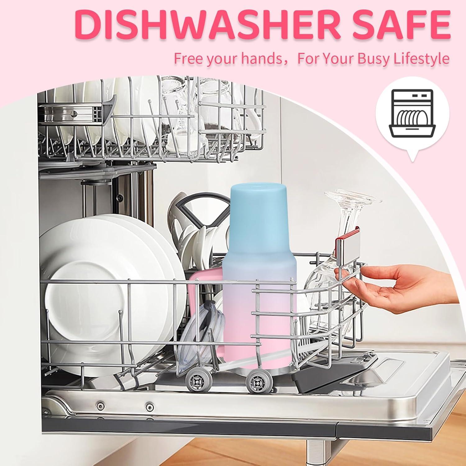 Vaso Aislado BENZZO 40oz Rosa Doble Pared con Tapa y Pajilla