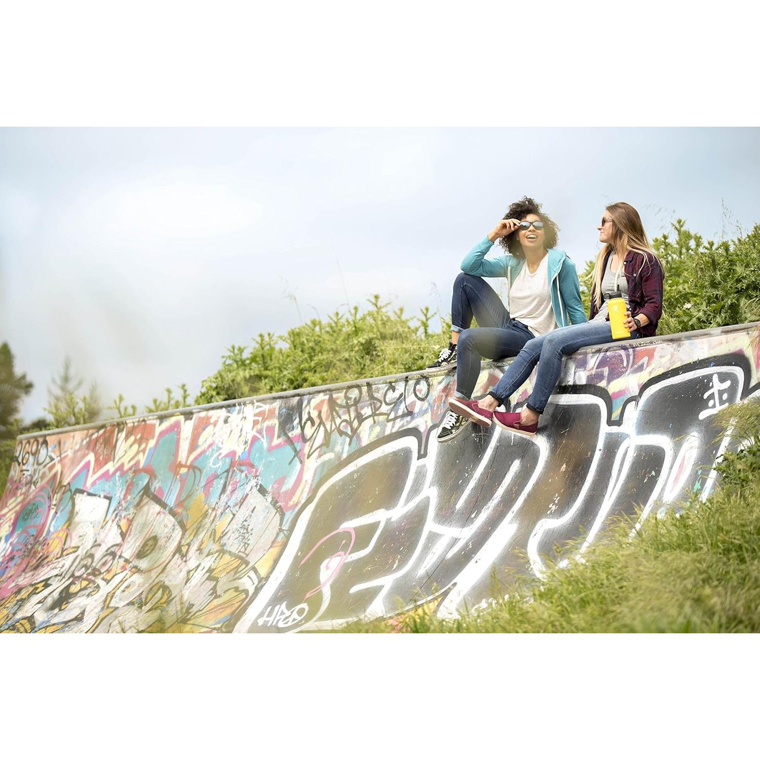 Botella de Agua Aislada Hydro Flask 32 Oz Boca Ancha Blanca