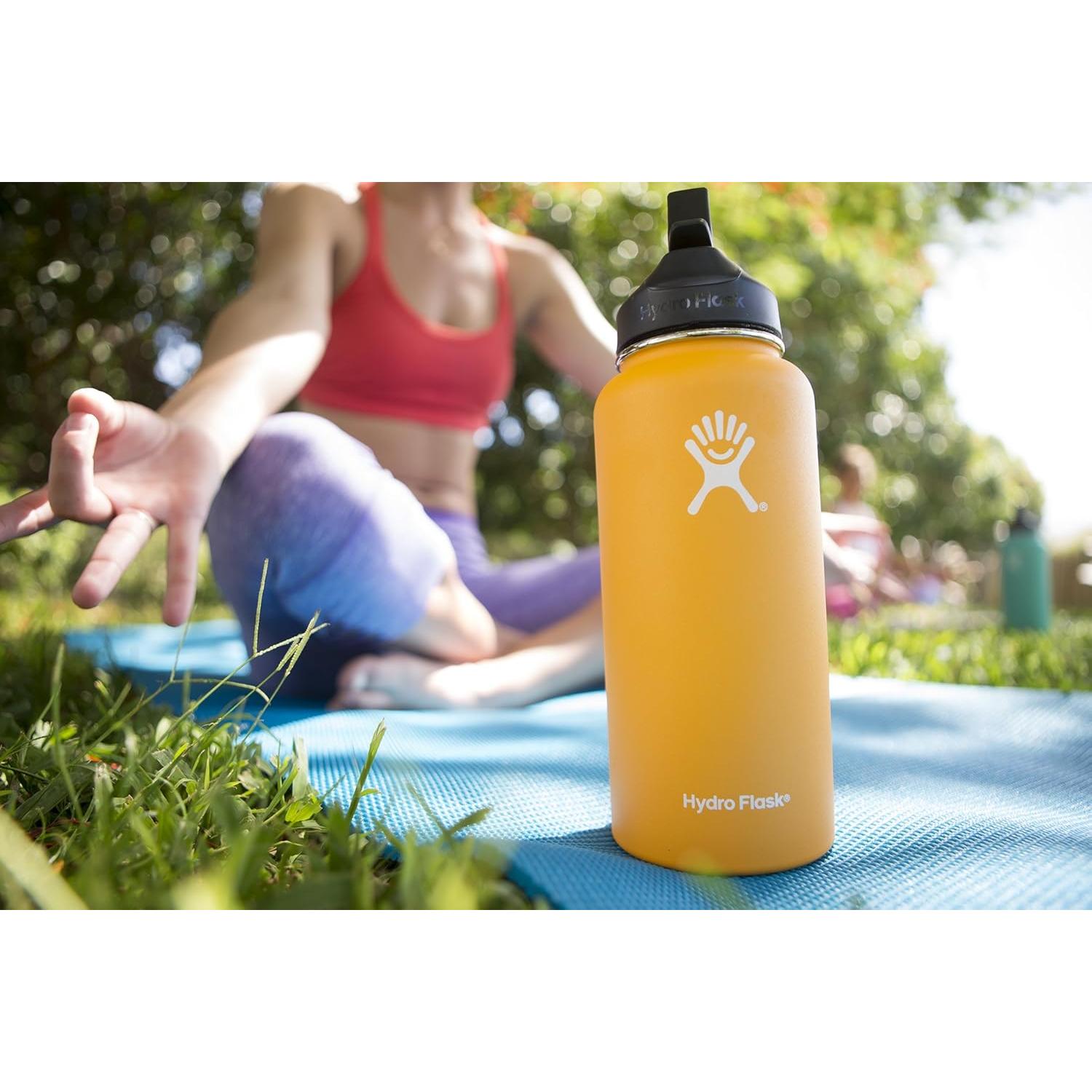 Botella de Agua Aislada Hydro Flask 32 Oz Boca Ancha Blanca
