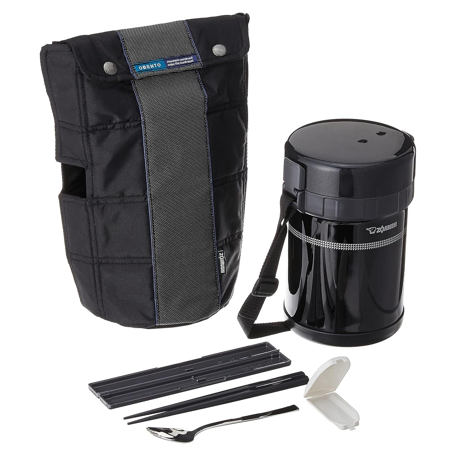 Tarro de Almuerzo Térmico Zojirushi 1.42L Acero Inoxidable Negro