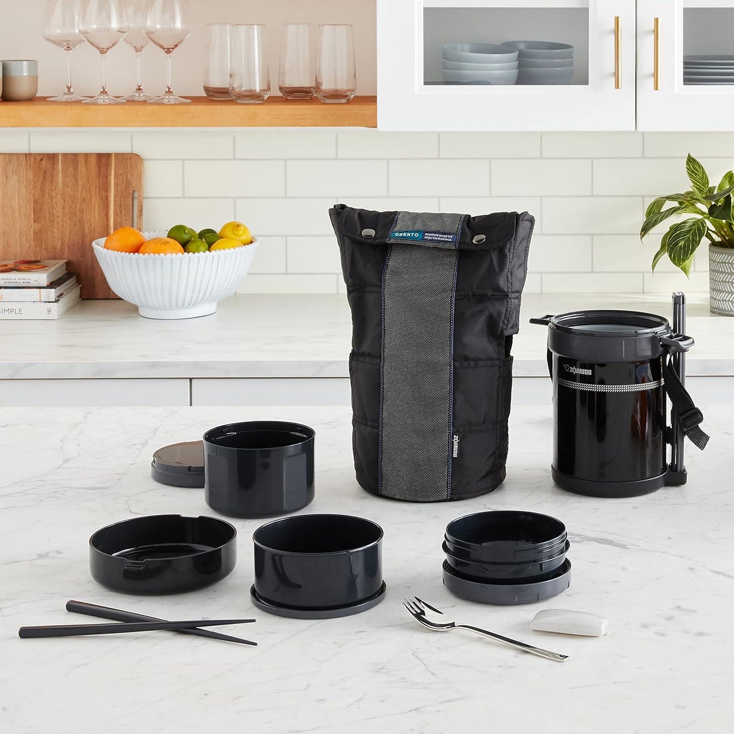 Tarro de Almuerzo Térmico Zojirushi 1.42L Acero Inoxidable Negro