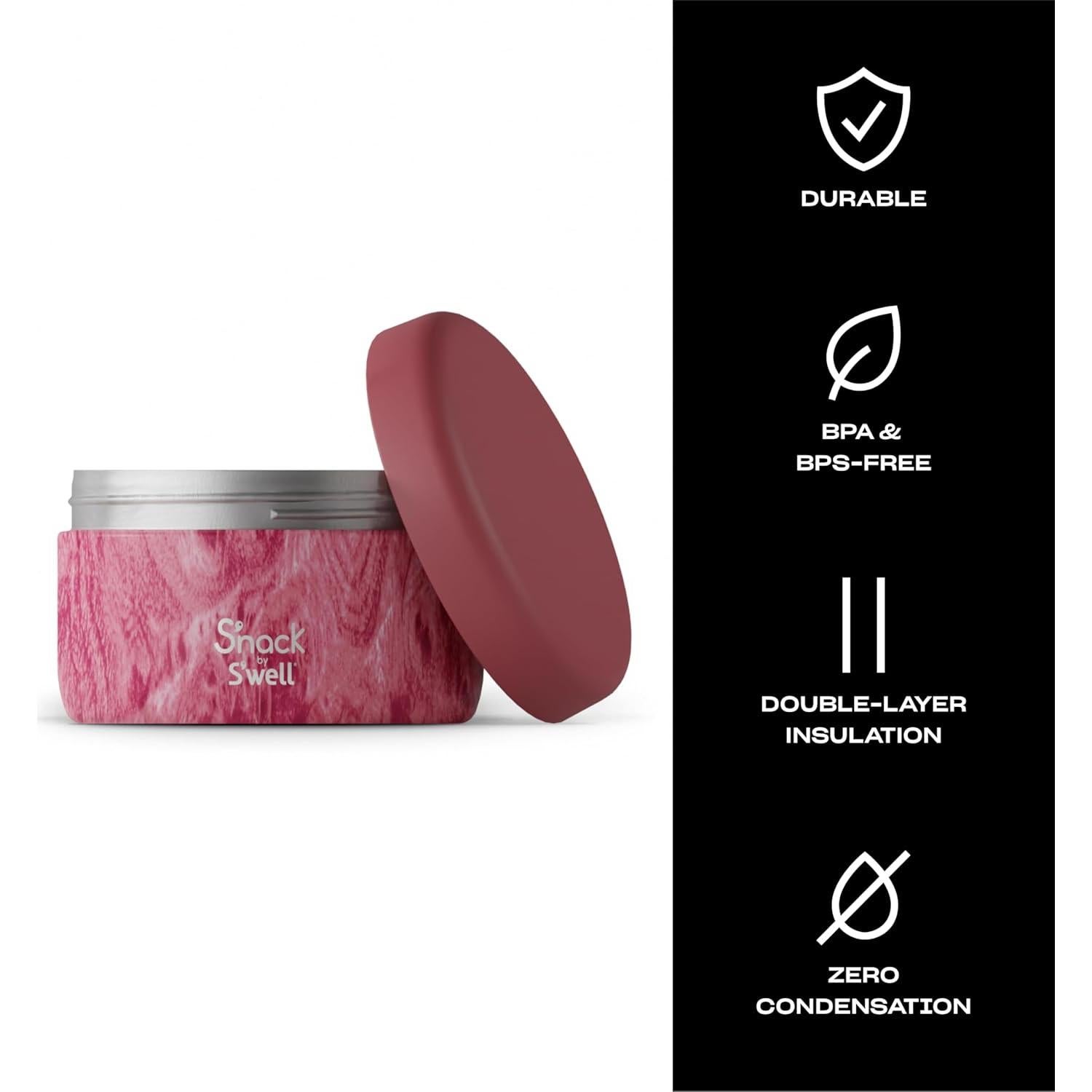 Contenedor de Comida Aislado S'nack S'well 0.3L Rosa