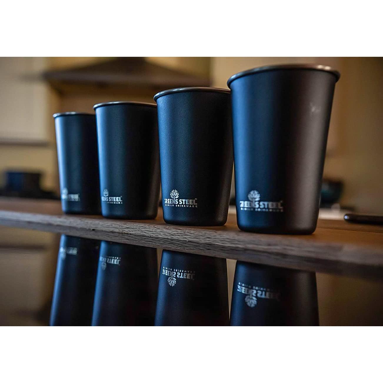 Tazas de Acero Inoxidable 16 oz Greens Steel - Paquete de 4