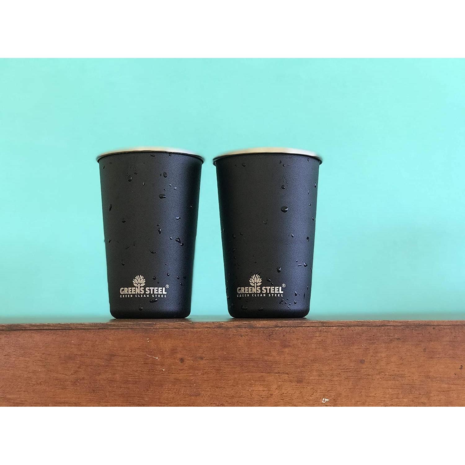 Tazas de Acero Inoxidable 16 oz Greens Steel - Paquete de 4