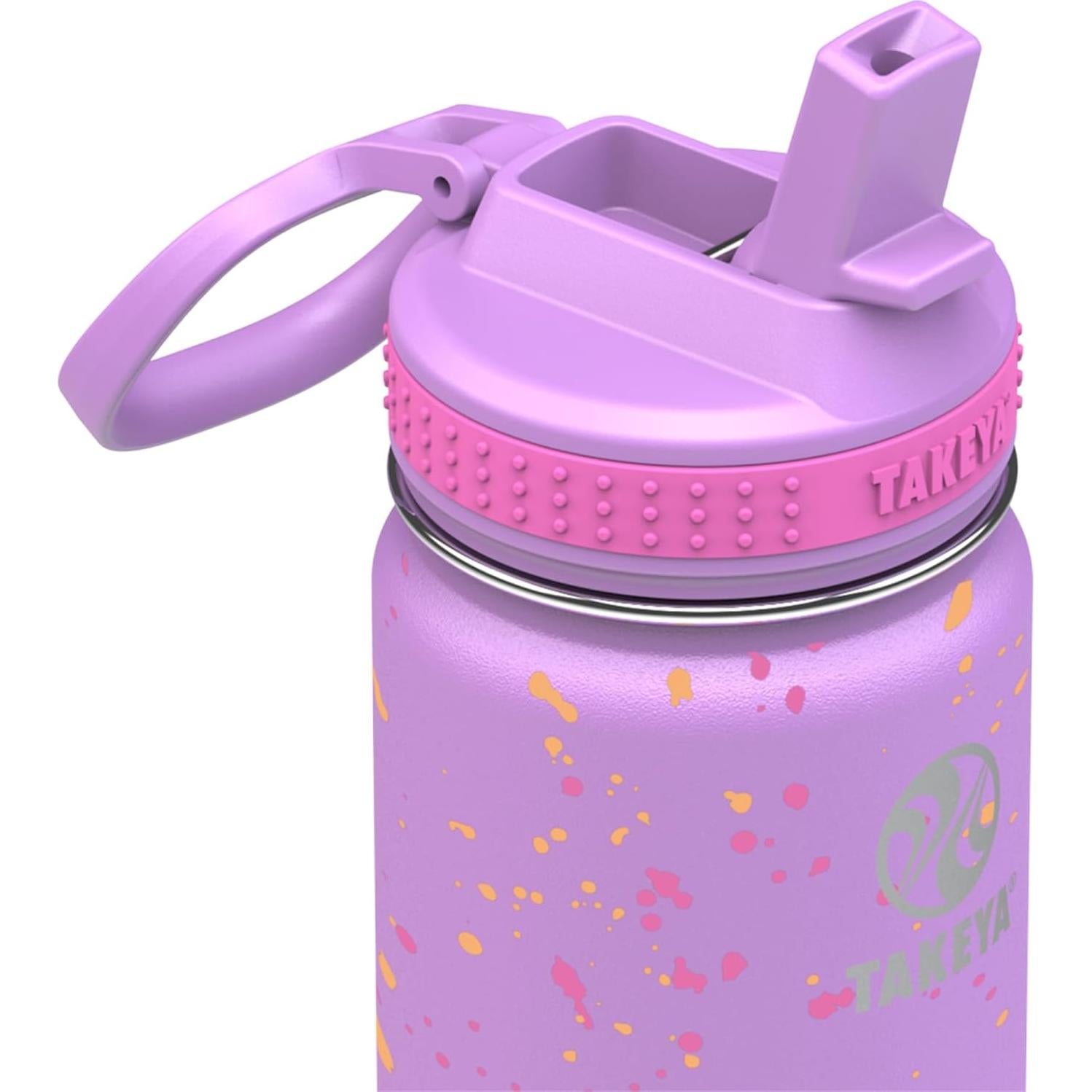 Botella de Agua Takeya Actives 650 ml Acero Inoxidable Amor Púrpura