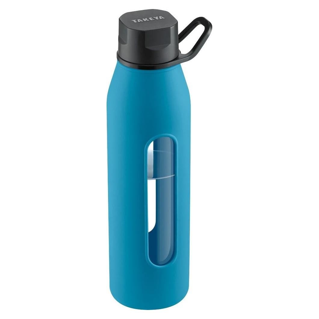 Botella de Agua de Vidrio Takeya 650 ml con Manga de Silicona