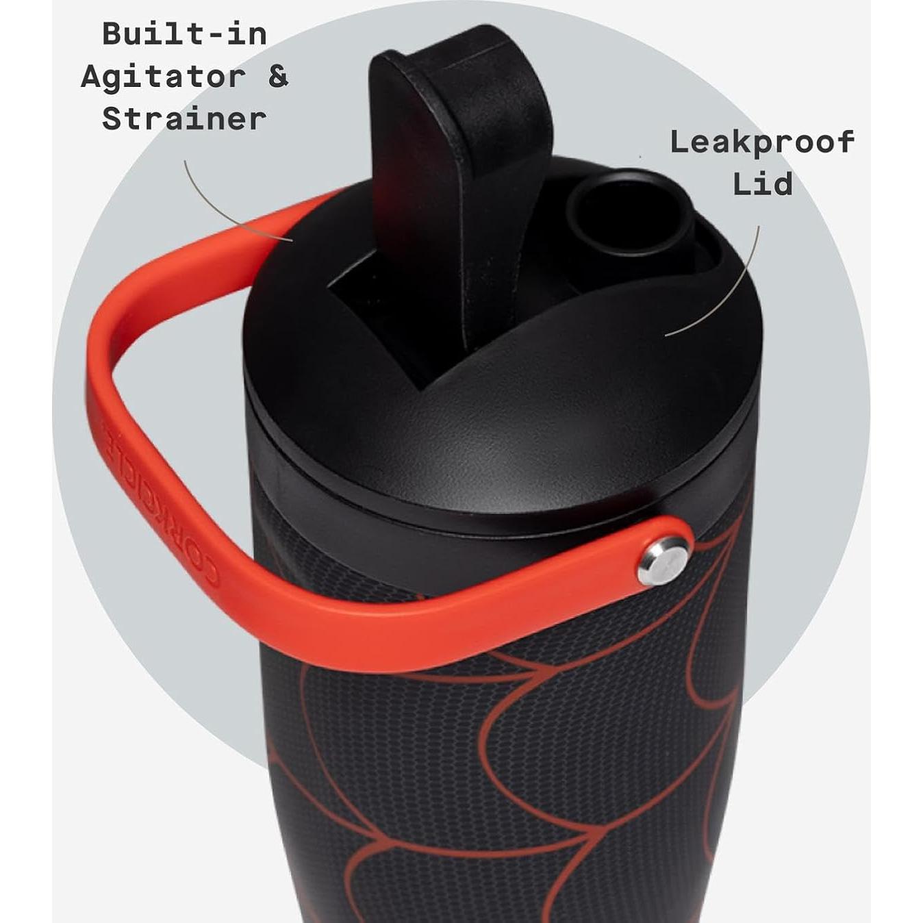 Corkcicle Protein Shaker 30oz - Agitador y Colador - Miles Morales