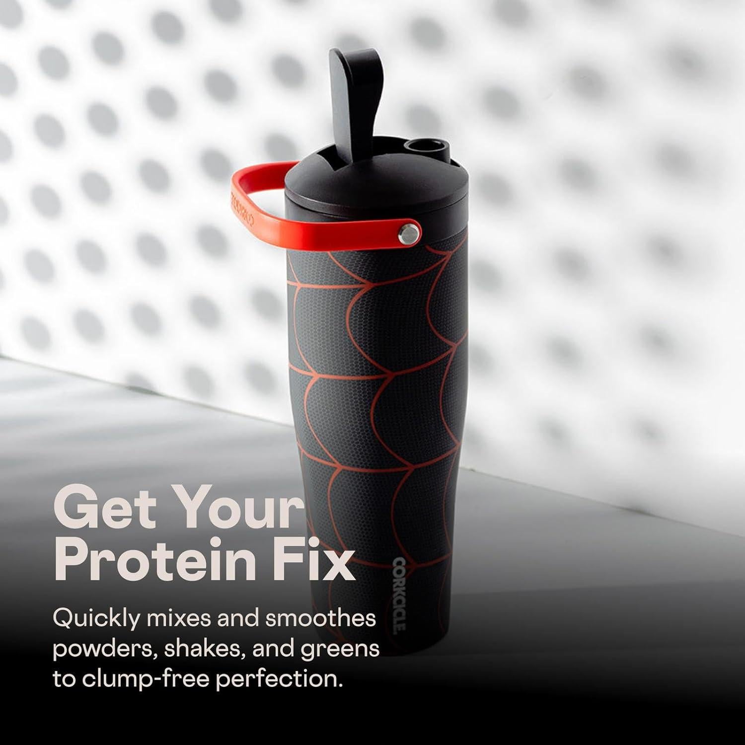 Corkcicle Protein Shaker 30oz - Agitador y Colador - Miles Morales