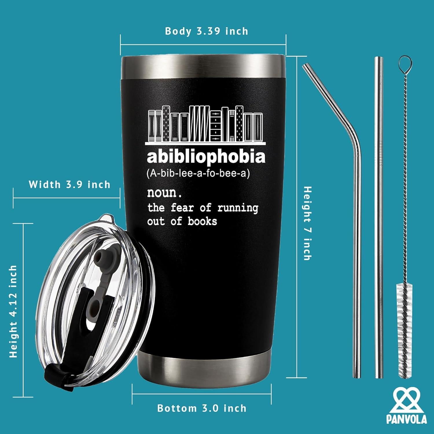 Vaso Térmico Panvola 20 oz Acero Inoxidable Negro Aislado