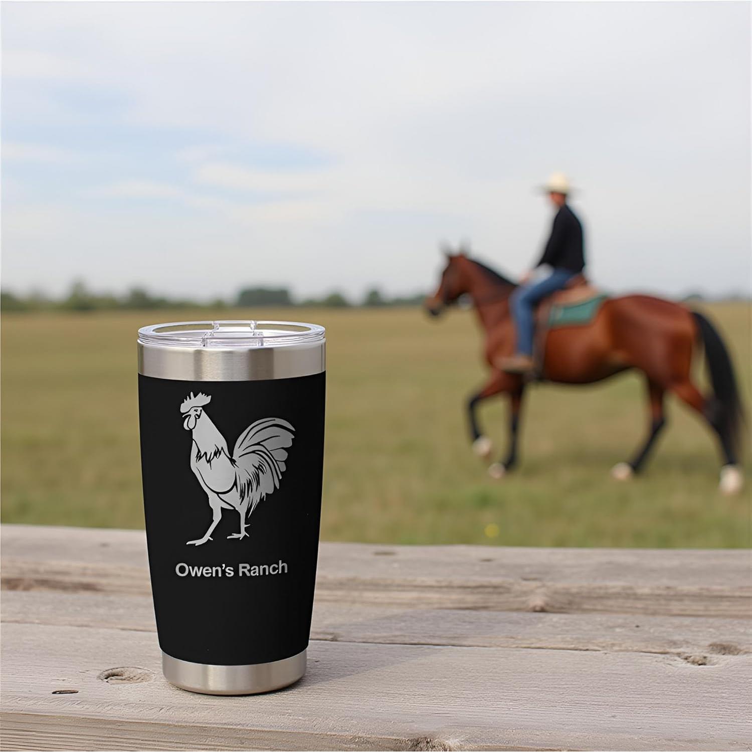 Taza Térmica Aislada LaserGram 590ml Personalizada Negra