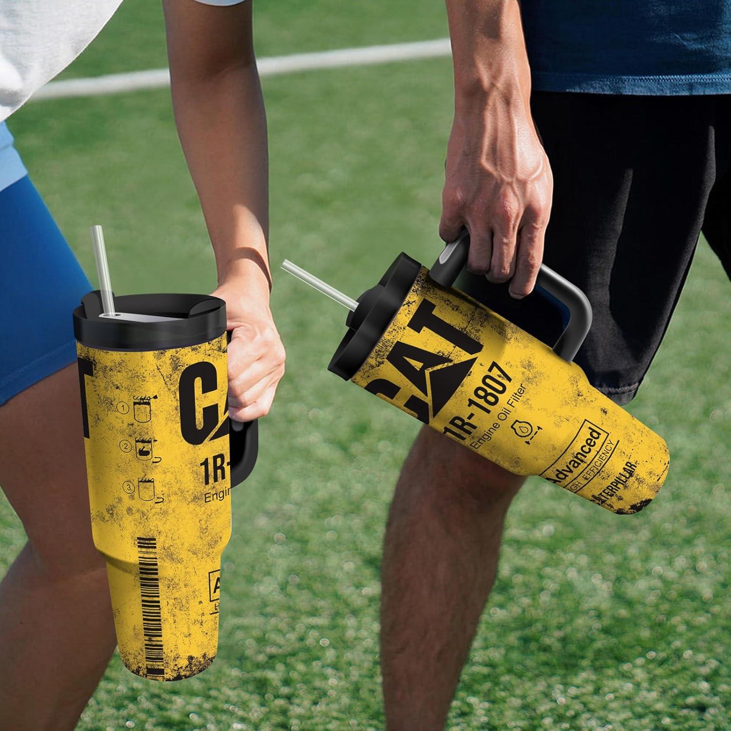 Taza Aislada Doble Pared 40oz Equoza Amarillo CAT