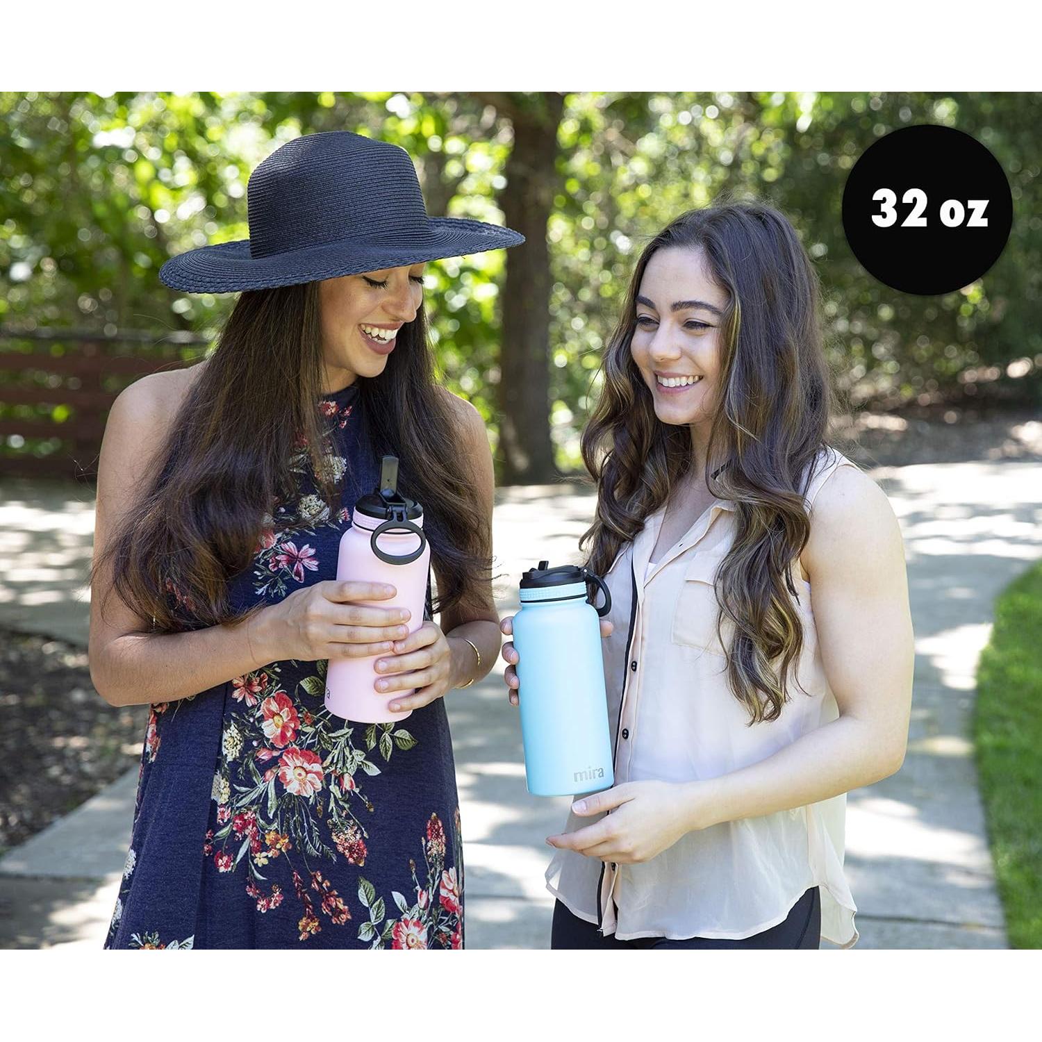 Botella de Agua Aislada MIRA 946 ml Acero Inoxidable Negro