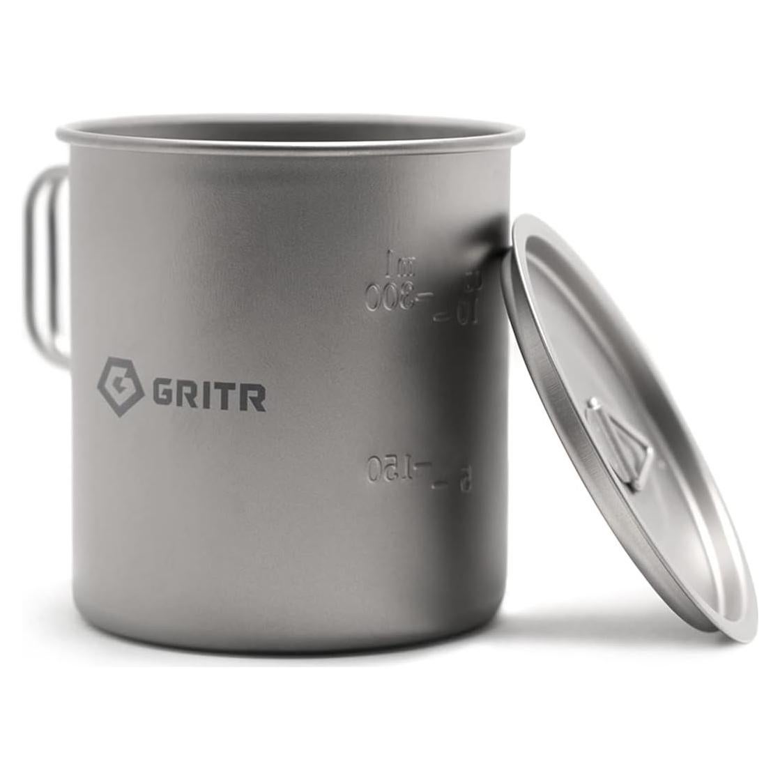 Taza de Titanio GRITR 450 ml | Camping, Senderismo, Viajes