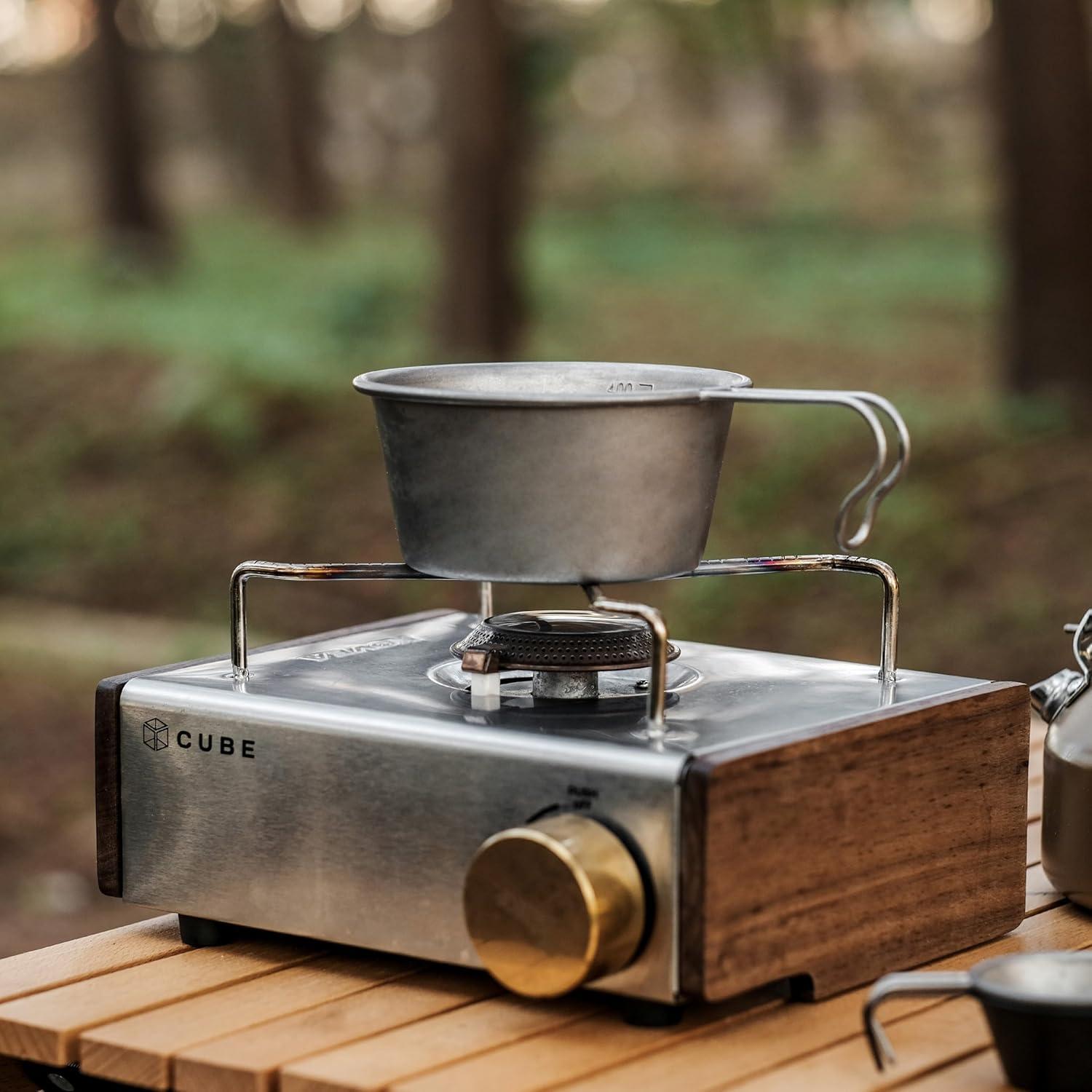 Tazas de Camping Thous Winds 450ml Acero Inoxidable Negro