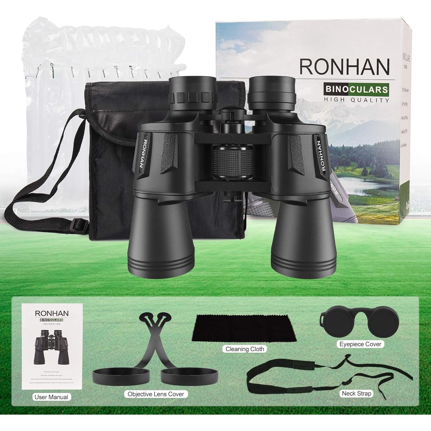 Binoculares RONHAN 20x50 HD Impermeables para Observación