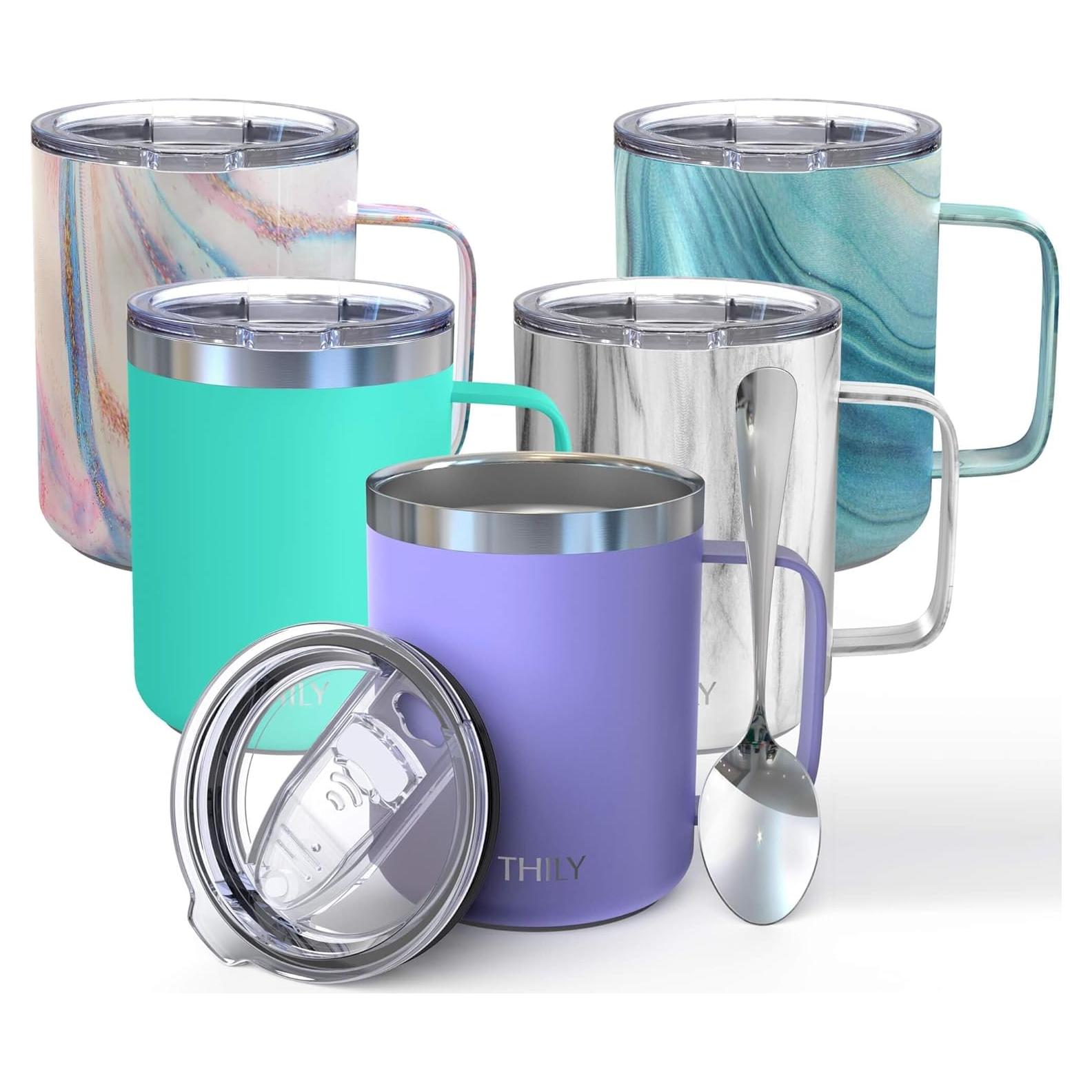 Taza de Café Aislada THILY 12 oz Acero Inoxidable Lavanda