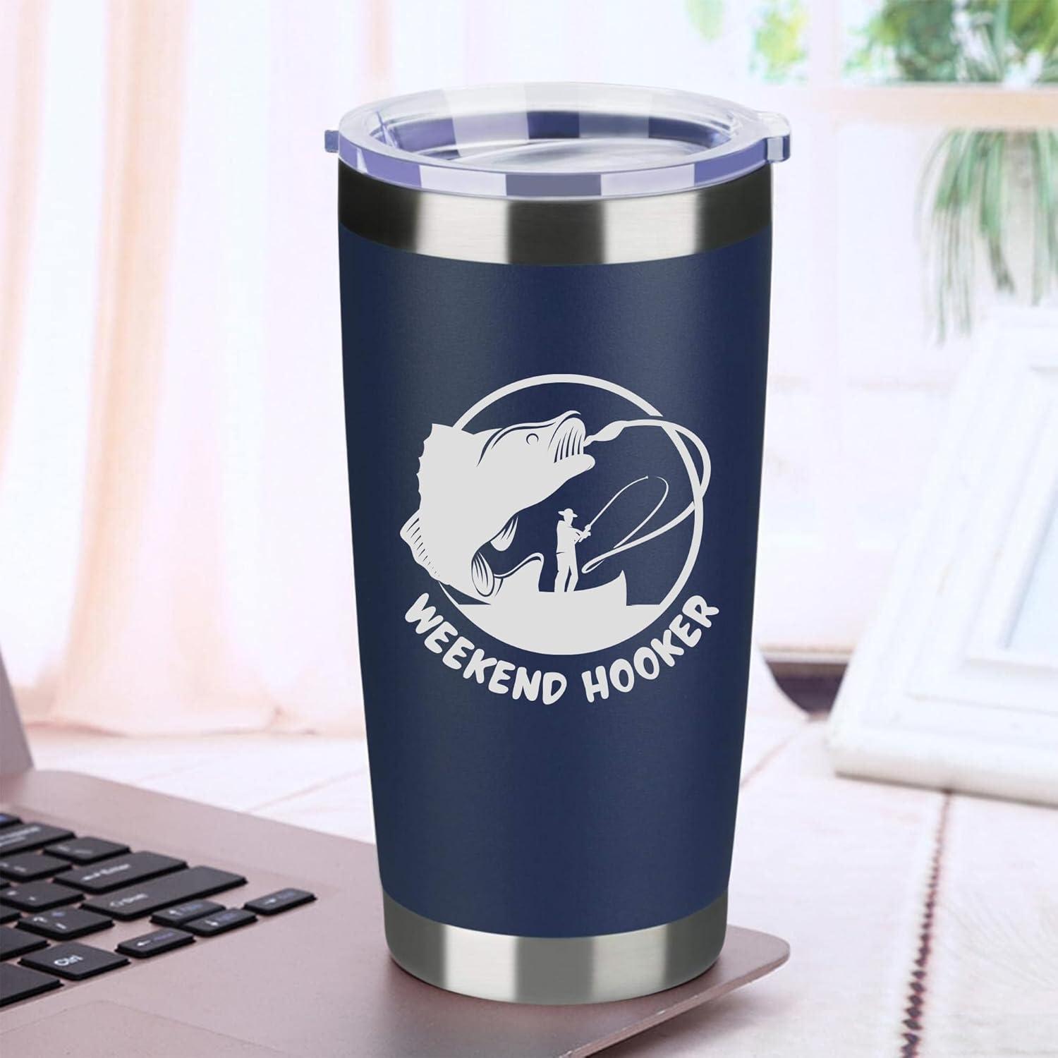 Vaso de Acero Inoxidable Aislado 20oz HahaHome para Pescadores