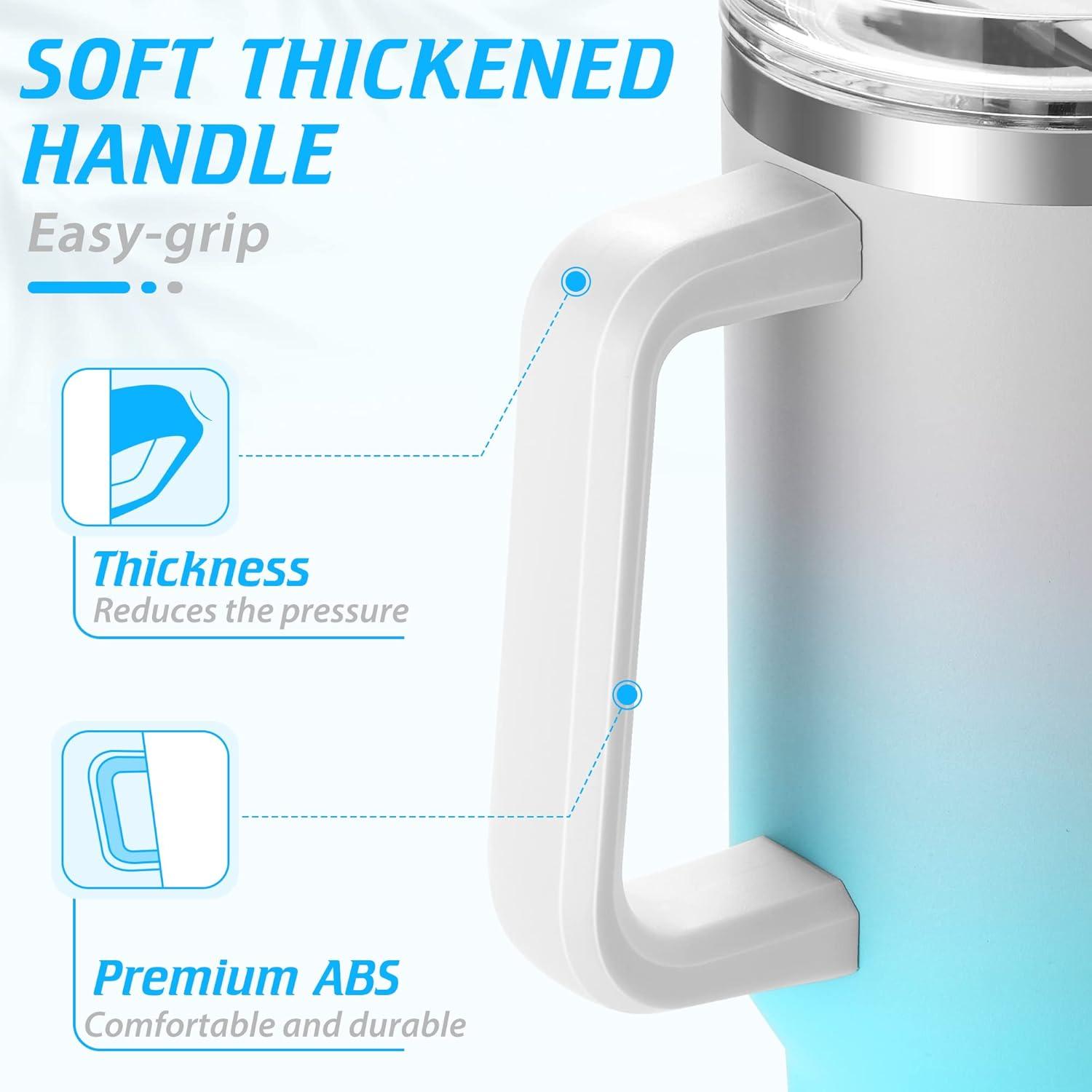 Vaso Aislado TaroKitc 40 oz Lavanda con Asa y Popote