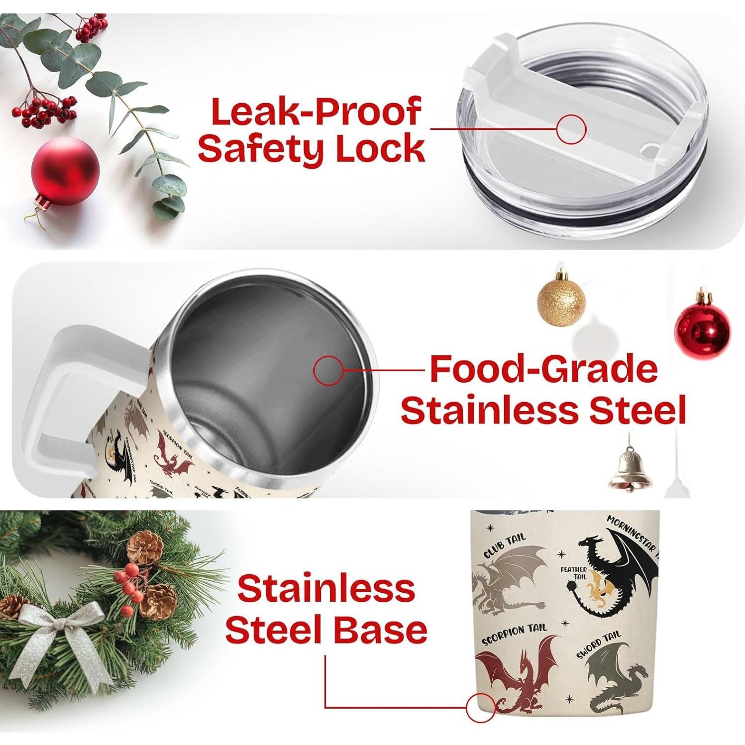 Taza Aislada 34HD 40oz con Tapa y Popote para Amantes de Libros