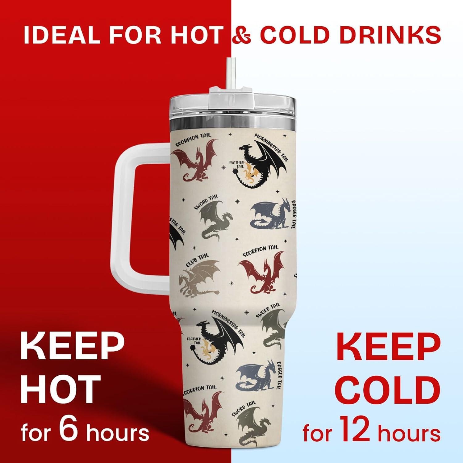 Taza Aislada 34HD 40oz con Tapa y Popote para Amantes de Libros