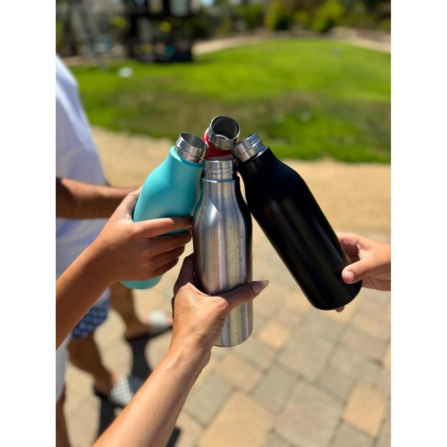 Botella de Agua Acero Inoxidable LaserGram 500ml Rey Ajedrez